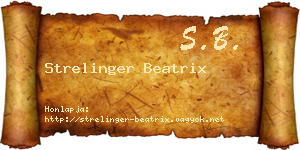 Strelinger Beatrix névjegykártya